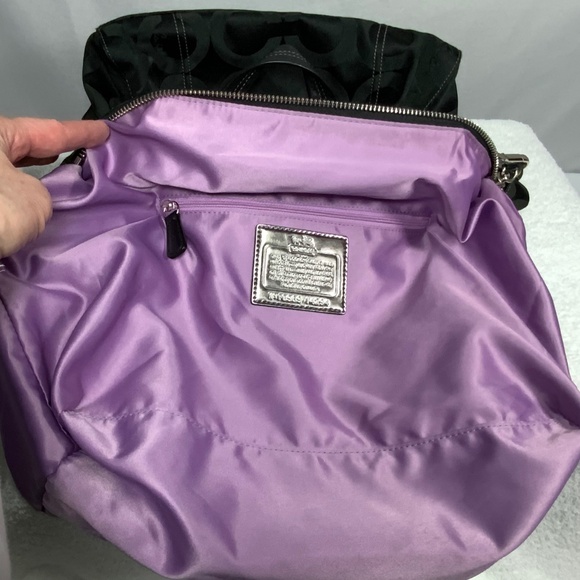 Coach Signature Black Madison Audrey Satchel Shoulder Tote - Picture 7 of 16